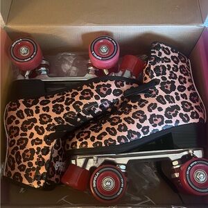 Leopard Print Impala Roller Skates